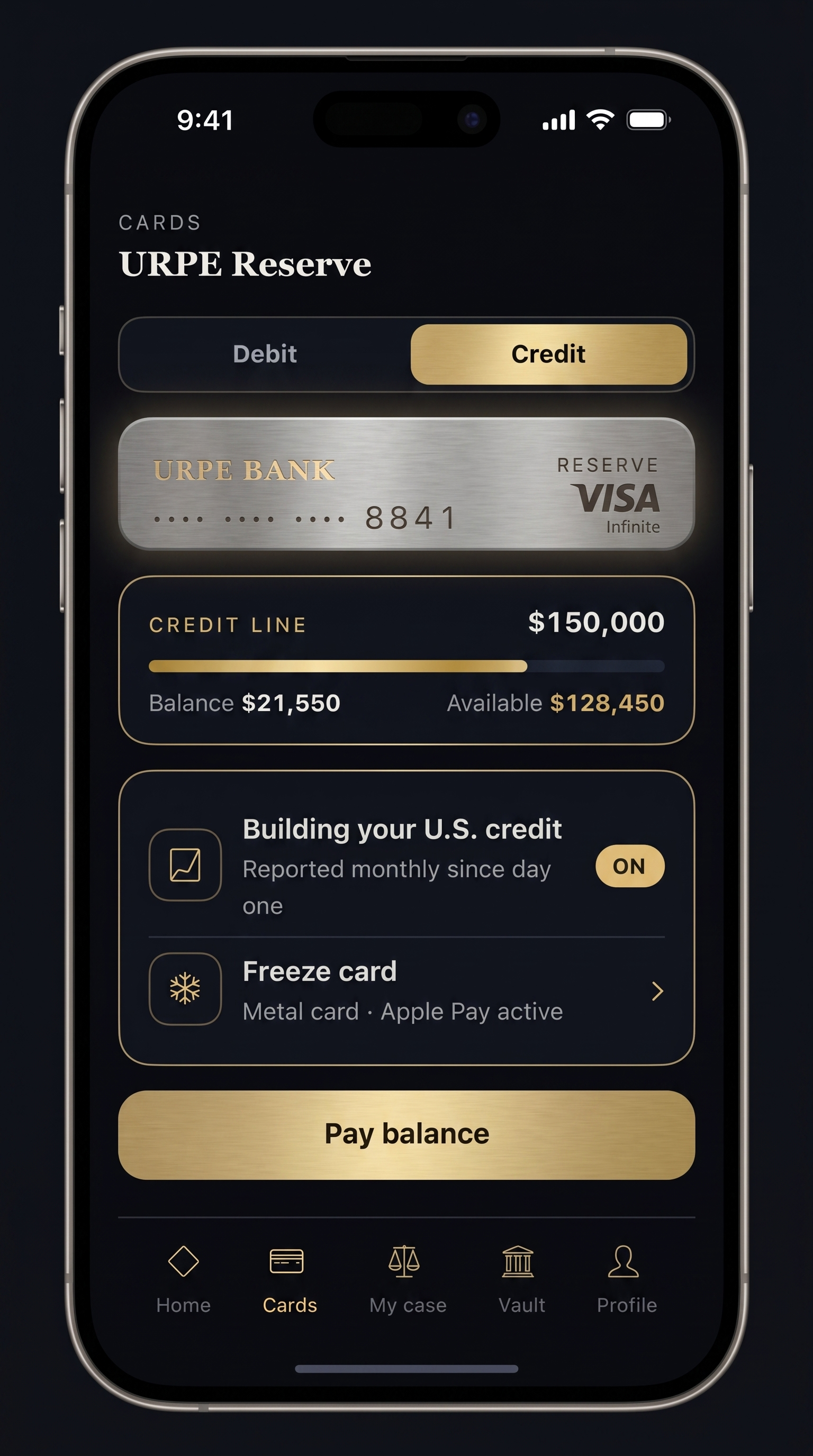 URPE Reserve Visa Infinite